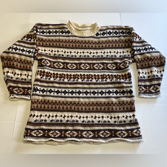 Vintage Jennifer Moore Women’s Cotton Blend Mock Neck Sweater Size Large - Picture 4 of 7